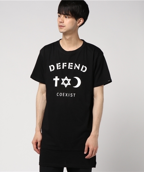 DEFEND PARIS(ディフェンド パリス)の「DEFEND PARIS(ディフェンド パリス)CO TEE LONG(Tシャツ/カットソー・メンズ・ブラック/ホワイト・SMALL/LARGE/MEDIUM)」の1枚目の写真