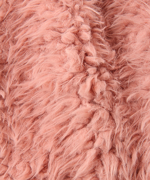 Honeys（ハニーズ）の「冬先まで着こなせるプードルボアジャケット（ノーカラージャケット・レディース・ブラック/アイボリー/ピンク/ベージュ・M/L）」の14枚目の写真