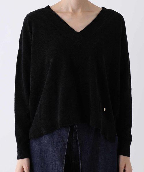 STUDIOUS SELECT（ステュディオスセレクト）の「【Dignite Collier】12Gフェザー天竺ニット　809519（ニット/セーター・レディース・ブラック/マスタード・FREE）」の5枚目の写真