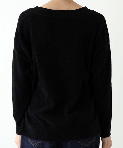 STUDIOUS SELECT（ステュディオスセレクト）の「【Dignite Collier】12Gフェザー天竺ニット　809519（ニット/セーター・レディース・ブラック/マスタード・FREE）」の3枚目の写真