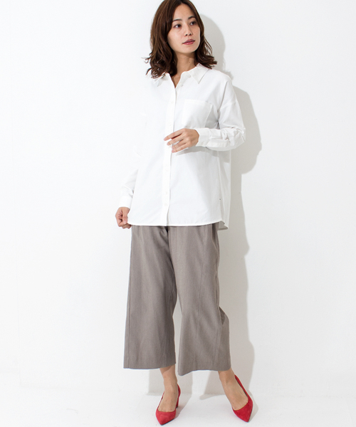 Furryrate（ファーリーレート）の「オーバーシルエットシャツ		 		（シャツ/ブラウス・レディース・オフホワイト/ネイビー・FREE）」の4枚目の写真