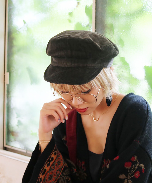 TODAYFUL(トゥデイフル)の「コーデゥロイキャスケット(キャスケット・レディース・ブラック/ダークブラウン・FREE)」の10枚目の写真