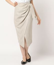 NINE（ナイン）の「リネンライクチンツ加工タイトスカート
