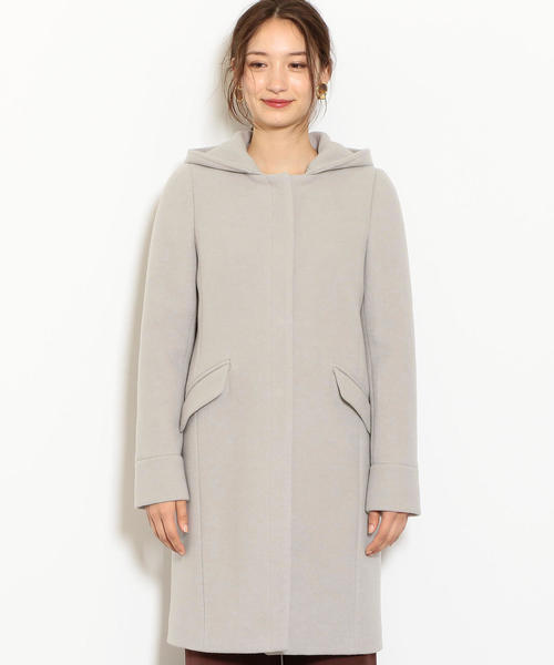 green label relaxing（グリーンレーベルリラクシング）の「◆KFC W 2WAY ノーカラー フード コート LONG ◆（その他アウター・レディース・ネイビー/ライトグレー/ナチュラル/ダークグレー・34/36/44/42/46/38/40）」の6枚目の写真