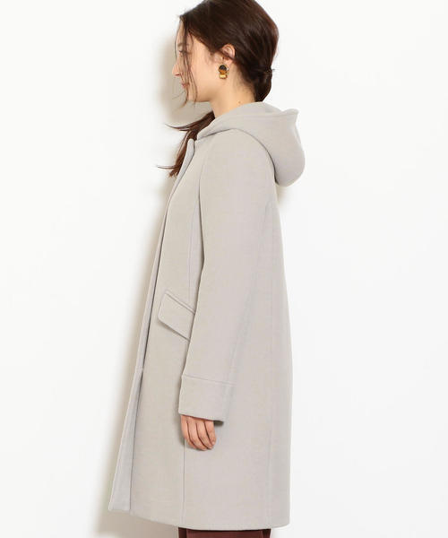 green label relaxing（グリーンレーベルリラクシング）の「◆KFC W 2WAY ノーカラー フード コート LONG ◆（その他アウター・レディース・ネイビー/ライトグレー/ナチュラル/ダークグレー・34/36/44/42/46/38/40）」の7枚目の写真