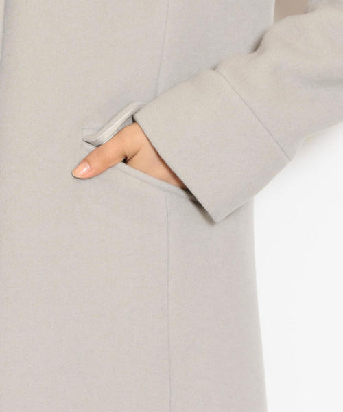 green label relaxing（グリーンレーベルリラクシング）の「◆KFC W 2WAY ノーカラー フード コート LONG ◆（その他アウター・レディース・ネイビー/ライトグレー/ナチュラル/ダークグレー・34/36/44/42/46/38/40）」の14枚目の写真