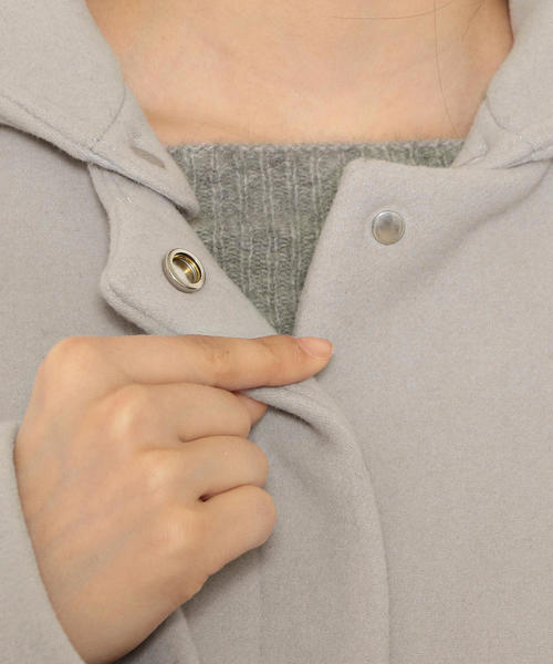 green label relaxing（グリーンレーベルリラクシング）の「◆KFC W 2WAY ノーカラー フード コート LONG ◆（その他アウター・レディース・ネイビー/ライトグレー/ナチュラル/ダークグレー・34/36/44/42/46/38/40）」の15枚目の写真