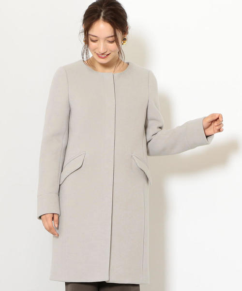 green label relaxing（グリーンレーベルリラクシング）の「◆KFC W 2WAY ノーカラー フード コート LONG ◆（その他アウター・レディース・ネイビー/ライトグレー/ナチュラル/ダークグレー・34/36/44/42/46/38/40）」の17枚目の写真