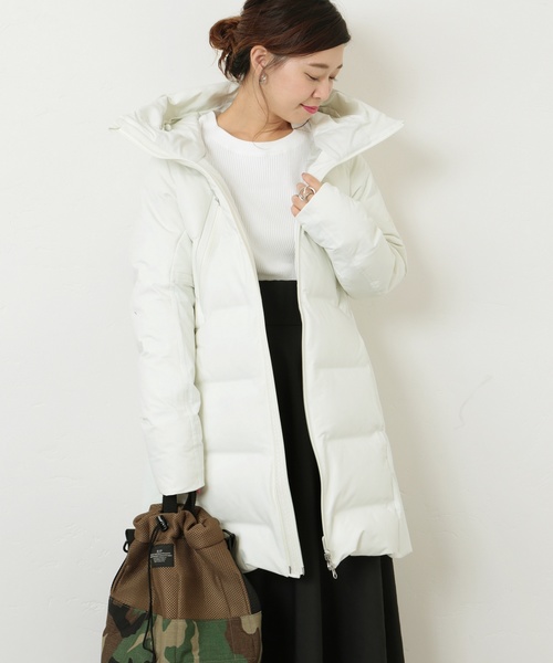 DESCENTE ALLTERRAIN（デサント　オルテライン）の「【DESCENTE ALLTERRAIN/デサント オルテライン】JS別注ダウンジャケット◆（ダウンジャケット/コート・レディース・ホワイト/ブラック・S/M）」の2枚目の写真