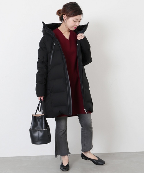 DESCENTE ALLTERRAIN（デサント　オルテライン）の「【DESCENTE ALLTERRAIN/デサント オルテライン】JS別注ダウンジャケット◆（ダウンジャケット/コート・レディース・ホワイト/ブラック・S/M）」の4枚目の写真