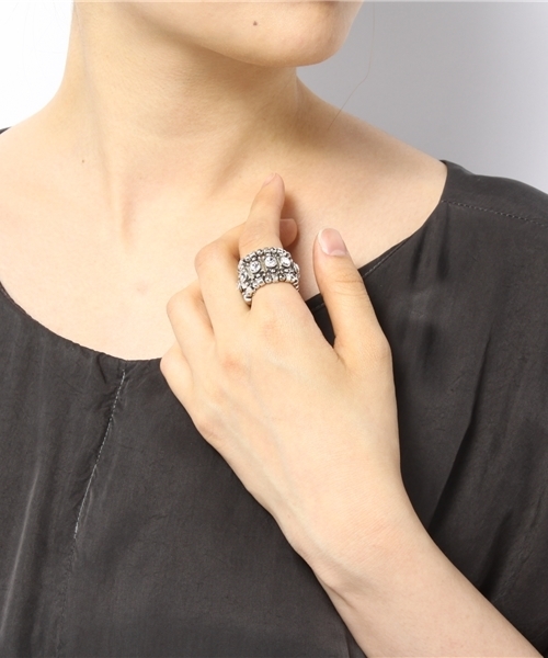 Demi-Luxe BEAMS（デミルクス ビームス）の「□PHILIPPE AUDIBERT / 1スワロフスキー シルバーリング（リング・レディース・シルバー・ONE SIZE）」の2枚目の写真