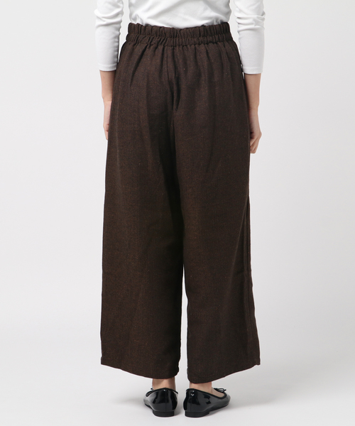 STYLEBLOCK（スタイルブロック）の「ヘリンボーンフロントボタンハイウエストワイドパンツ（その他パンツ・レディース・ホワイト/カーキ/ダークグレー/キャメル・M）」の5枚目の写真