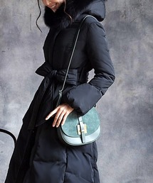 GUCCI ブラック ロングコート ウエスト ベルトとリボン紐付き