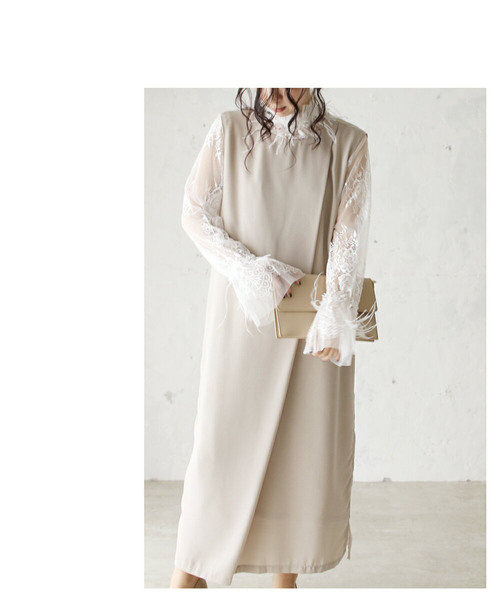 cawaii(カワイイ)の「花コサージュと羽根舞う華やかなインナーレース(Tシャツ/カットソー・レディース・ホワイト・FREE)」の21枚目の写真