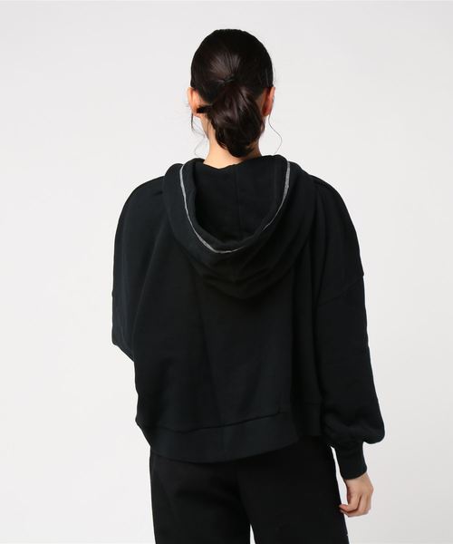 WEGO（ウィゴー）の「WEGO/ハーフZIPボリュームパーカー（パーカー・レディース・アイボリー/グリーン/ベージュ/ブラック/ライトピンク・FREE）」の7枚目の写真