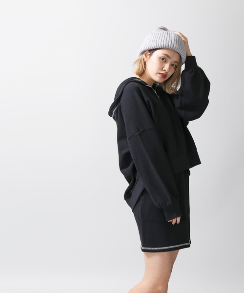 WEGO（ウィゴー）の「WEGO/ハーフZIPボリュームパーカー（パーカー・レディース・アイボリー/グリーン/ベージュ/ブラック/ライトピンク・FREE）」の20枚目の写真