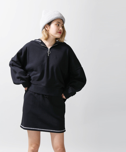 WEGO（ウィゴー）の「WEGO/ハーフZIPボリュームパーカー（パーカー・レディース・アイボリー/グリーン/ベージュ/ブラック/ライトピンク・FREE）」の19枚目の写真