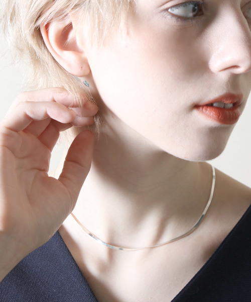 YArKA/ヤーカ】silver925 simple flat necklace[ SNK]/シンプル 