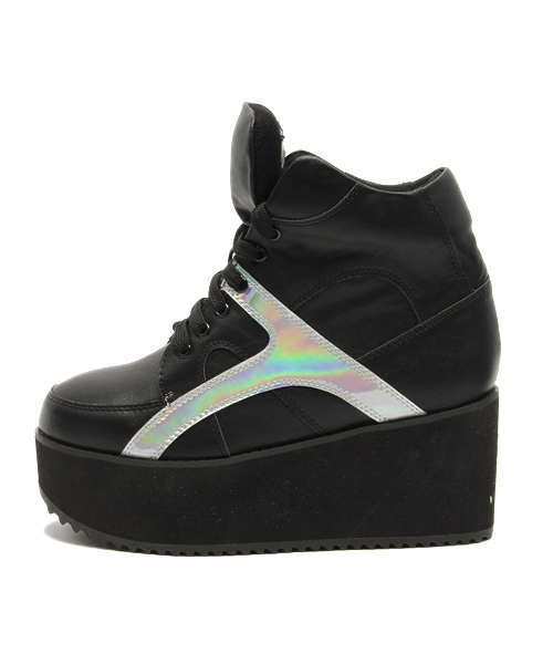 WEGO（ウィゴー）の「WEGO/厚底スニーカー（スニーカー・レディース・ブラック/ブラック系その他・24.5/23.5）」の5枚目の写真