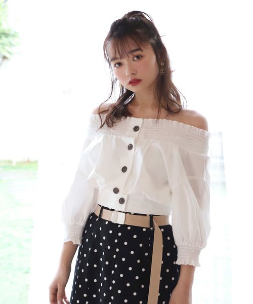 one after another NICE CLAUP(ワンアフターアナザーナイスクラップ)の「柄アソート台形スカート(スカート・レディース・ブルー系その他/ストライプ/ドット/チェック/ホワイト系その他・FREE)」の14枚目の写真