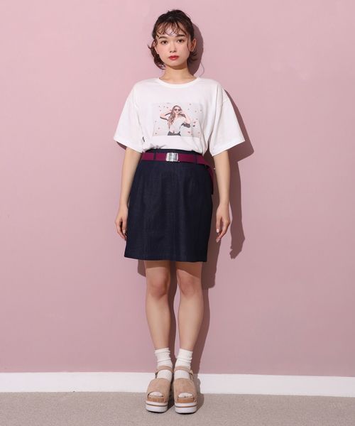 one after another NICE CLAUP(ワンアフターアナザーナイスクラップ)の「柄アソート台形スカート(スカート・レディース・ブルー系その他/ストライプ/ドット/チェック/ホワイト系その他・FREE)」の20枚目の写真