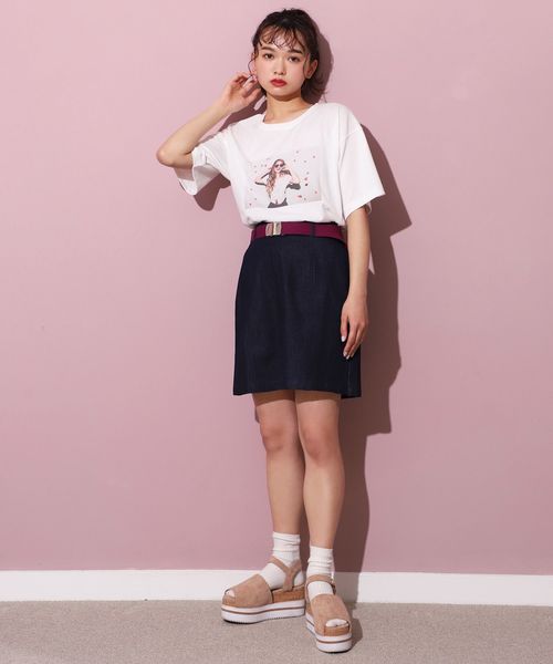 one after another NICE CLAUP(ワンアフターアナザーナイスクラップ)の「柄アソート台形スカート(スカート・レディース・ブルー系その他/ストライプ/ドット/チェック/ホワイト系その他・FREE)」の21枚目の写真