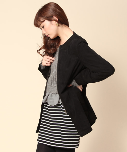 mystic（ミスティック）の「ボーダータイトスカート（スカート・レディース・ネイビー/チャコールグレー/ブラック・ﾌﾘ-）」の7枚目の写真