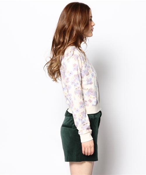 natural couture（ナチュラルクチュール）の「フラワープリントプルオーバー（Tシャツ/カットソー・レディース・アイボリー/トップグレー・FREE）」の8枚目の写真