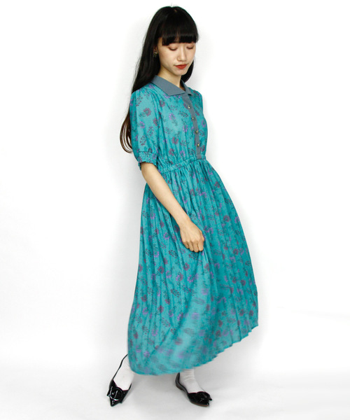 セール By By Par Hamble ワンピース ヴィンテージフラワーop ワンピース Par Avion ハンブルバイパラビオン のファッション