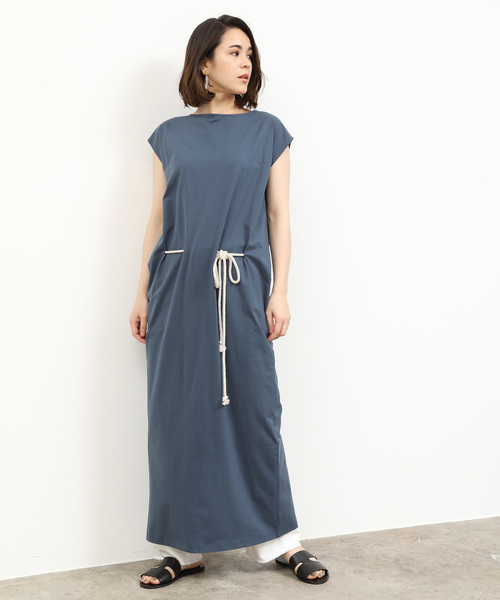 SALON adam et rope'(サロン アダム エ ロペ)の「ドローストリングノースリーブドレス(ワンピース・レディース・ブラック/ダークブラウン/ブルー系その他4・FREE)」の13枚目の写真