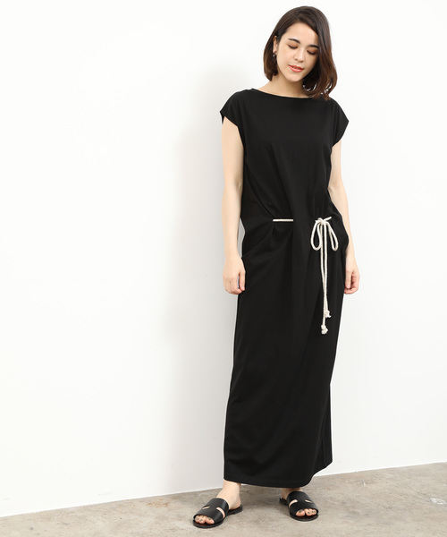 SALON adam et rope'(サロン アダム エ ロペ)の「ドローストリングノースリーブドレス(ワンピース・レディース・ブラック/ダークブラウン/ブルー系その他4・FREE)」の15枚目の写真