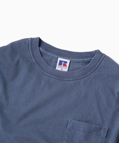 Russell Athletic（ラッセルアスレティック）の「RUSSELL ATHLETIC×SHIPS: 別注 ユーズド加工 ロンT 19FW（Tシャツ/カットソー・メンズ・ブルー/チャコールグレー/ブラウン/パープル/ホワイト・MEDIUM/SMALL/LARGE/X-LARGE）」の12枚目の写真