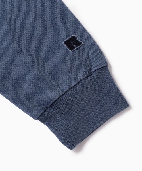 Russell Athletic（ラッセルアスレティック）の「RUSSELL ATHLETIC×SHIPS: 別注 ユーズド加工 ロンT 19FW（Tシャツ/カットソー・メンズ・ブルー/チャコールグレー/ブラウン/パープル/ホワイト・MEDIUM/SMALL/LARGE/X-LARGE）」の9枚目の写真