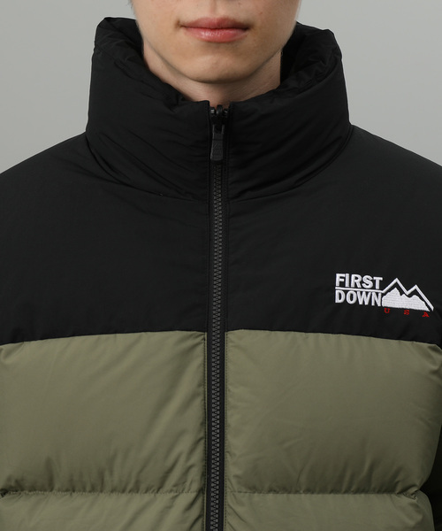 FIRST DOWN(ファーストダウン)の「【FIRST DOWN/ファーストダウン】リバーシブルダウンジャケット(ダウンジャケット/コート・メンズ・ブラック/カーキ/イエロー/ブルー・M/L)」の6枚目の写真