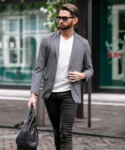 Buffalo Bobs(バッファローボブズ)の「NOMADO-PARINE(ノマド-パリーネ)テーラードジャケット(テーラードジャケット・メンズ・ネイビー/グレー・2-3/3-4/1-2)」の4枚目の写真