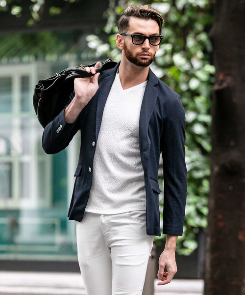 Buffalo Bobs(バッファローボブズ)の「NOMADO-PARINE(ノマド-パリーネ)テーラードジャケット(テーラードジャケット・メンズ・ネイビー/グレー・2-3/3-4/1-2)」の21枚目の写真