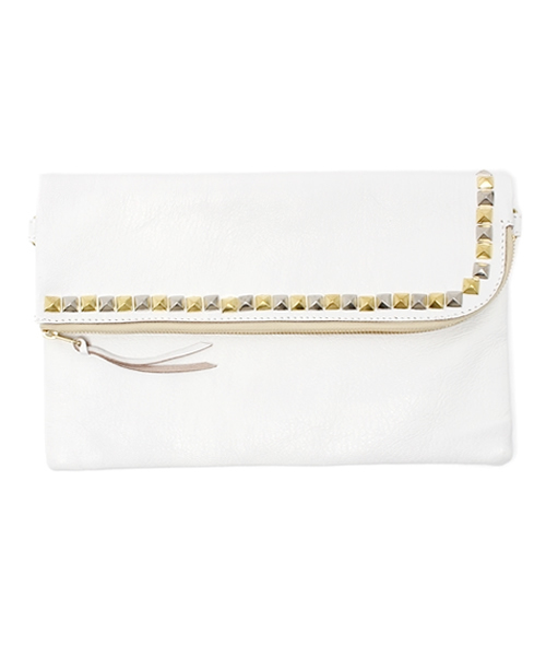 Ray BEAMS（レイビームス）の「MASTER&Co. / スタッズ クラッチバッグ（クラッチバッグ・レディース・ホワイト/ブラック・ONE SIZE）」の11枚目の写真