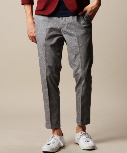 BEAUTY&YOUTH UNITED ARROWS（ビューティーアンドユースユナイテッドアローズ）の「BY ダイヤ ジャカード アンクルパンツ◆（その他パンツ・メンズ・ネイビー/ライトグレー・X-LARGE/MEDIUM/SMALL/LARGE）」の2枚目の写真