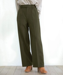 ウエストベルトデザインロングパンツ