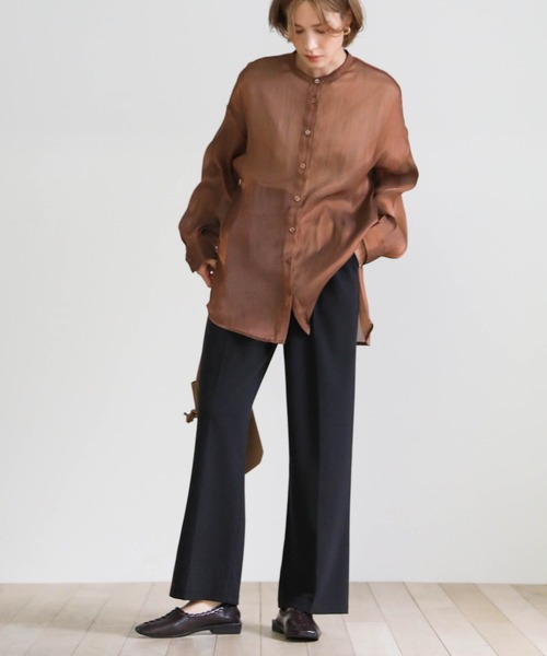 select MOCA（セレクトモカ）の「ウエストベルトデザインロングパンツ（スラックス・レディース・ブラック/ブラウン/カーキ・SMALL/MEDIUM）」の18枚目の写真