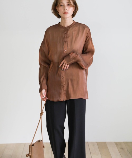 select MOCA（セレクトモカ）の「ウエストベルトデザインロングパンツ（スラックス・レディース・ブラック/ブラウン/カーキ・SMALL/MEDIUM）」の16枚目の写真