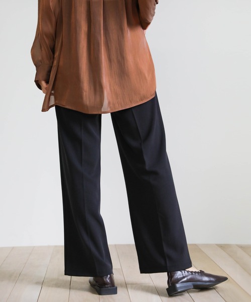 select MOCA（セレクトモカ）の「ウエストベルトデザインロングパンツ（スラックス・レディース・ブラック/ブラウン/カーキ・SMALL/MEDIUM）」の17枚目の写真