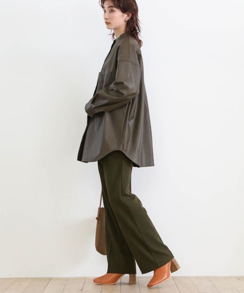 select MOCA（セレクトモカ）の「ウエストベルトデザインロングパンツ（スラックス・レディース・ブラック/ブラウン/カーキ・SMALL/MEDIUM）」の14枚目の写真