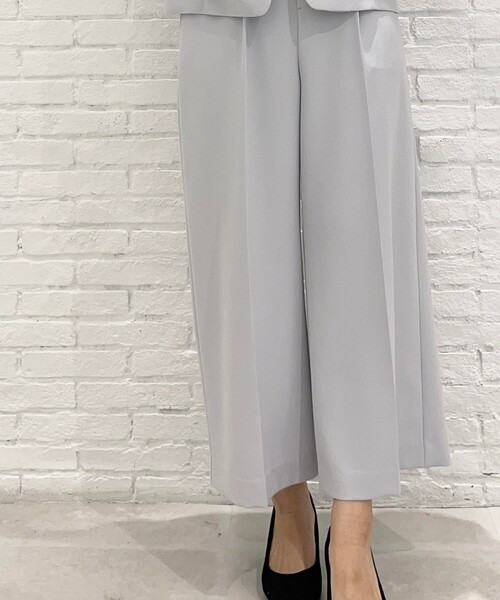 SHOO・LA・RUE（シューラルー）の「【S-5L/洗濯機可/2WAYストレッチ】ダブルクロスワイドパンツ（その他パンツ・レディース・ダークネイビー/ブラック/ナチュラル/ブラック系/ベージュ系その他4/グレー系6/ベージュ系その他5/ブラック系1・05/02/03/04/01/06/07）」の9枚目の写真