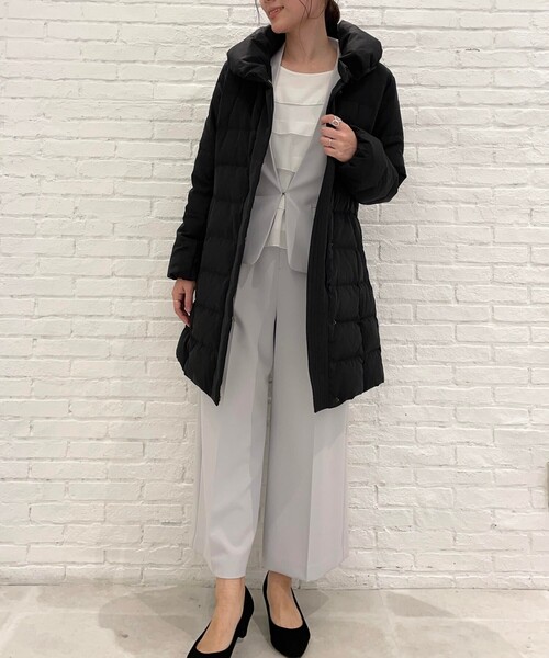 SHOO・LA・RUE（シューラルー）の「【S-5L/洗濯機可/2WAYストレッチ】ダブルクロスワイドパンツ（その他パンツ・レディース・ダークネイビー/ブラック/ナチュラル/ブラック系/ベージュ系その他4/グレー系6/ベージュ系その他5/ブラック系1・05/02/03/04/01/06/07）」の12枚目の写真