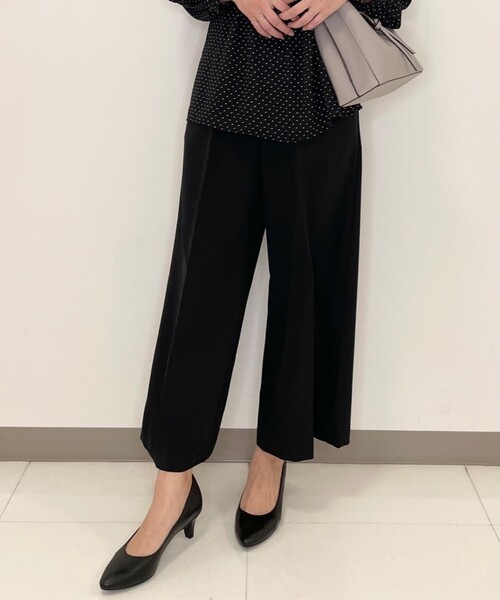 SHOO・LA・RUE（シューラルー）の「【S-5L/洗濯機可/2WAYストレッチ】ダブルクロスワイドパンツ（その他パンツ・レディース・ダークネイビー/ブラック/ナチュラル/ブラック系/ベージュ系その他4/グレー系6/ベージュ系その他5/ブラック系1・05/02/03/04/01/06/07）」の13枚目の写真