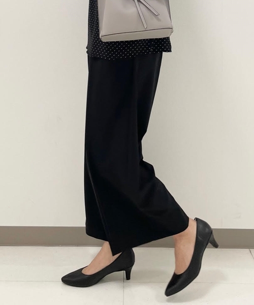 SHOO・LA・RUE（シューラルー）の「【S-5L/洗濯機可/2WAYストレッチ】ダブルクロスワイドパンツ（その他パンツ・レディース・ダークネイビー/ブラック/ナチュラル/ブラック系/ベージュ系その他4/グレー系6/ベージュ系その他5/ブラック系1・05/02/03/04/01/06/07）」の15枚目の写真