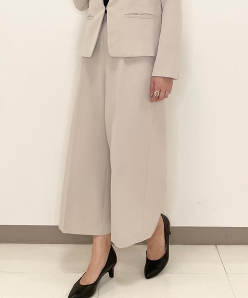 SHOO・LA・RUE（シューラルー）の「【S-5L/洗濯機可/2WAYストレッチ】ダブルクロスワイドパンツ（その他パンツ・レディース・ダークネイビー/ブラック/ナチュラル/ブラック系/ベージュ系その他4/グレー系6/ベージュ系その他5/ブラック系1・05/02/03/04/01/06/07）」の18枚目の写真