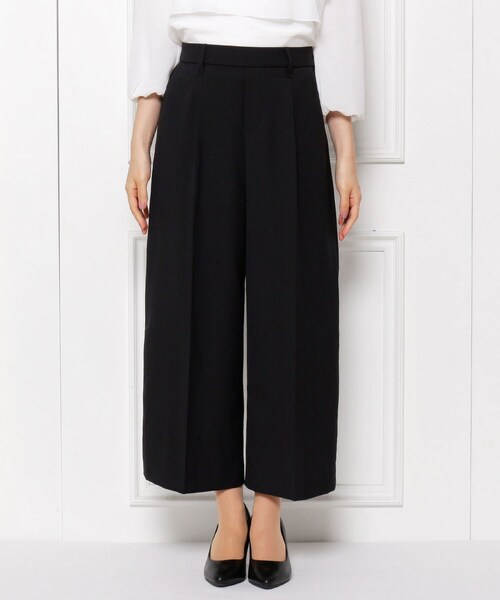 SHOO・LA・RUE（シューラルー）の「【S-5L/洗濯機可/2WAYストレッチ】ダブルクロスワイドパンツ（その他パンツ・レディース・ダークネイビー/ブラック/ナチュラル/ブラック系/ベージュ系その他4/グレー系6/ベージュ系その他5/ブラック系1・05/02/03/04/01/06/07）」の22枚目の写真