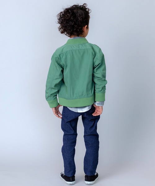 DILASH(ディラッシュ)の「リブつきGジャン風ブルゾン(ブルゾン・キッズ・カーキ/ブルー・110/120/150/100/130/140/90/80)」の5枚目の写真